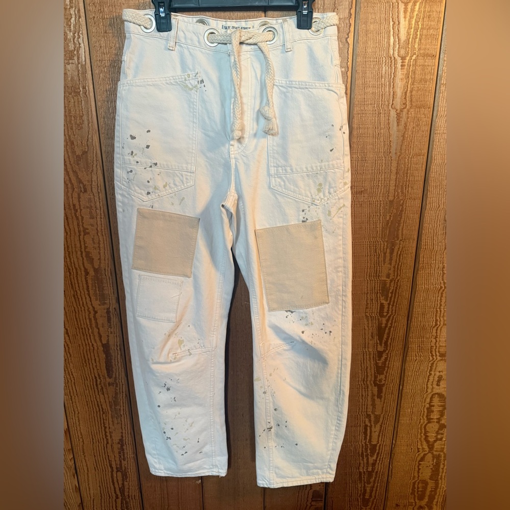 We the Free Moxie Pull-On Barrel Jeans NWOT 26 Long